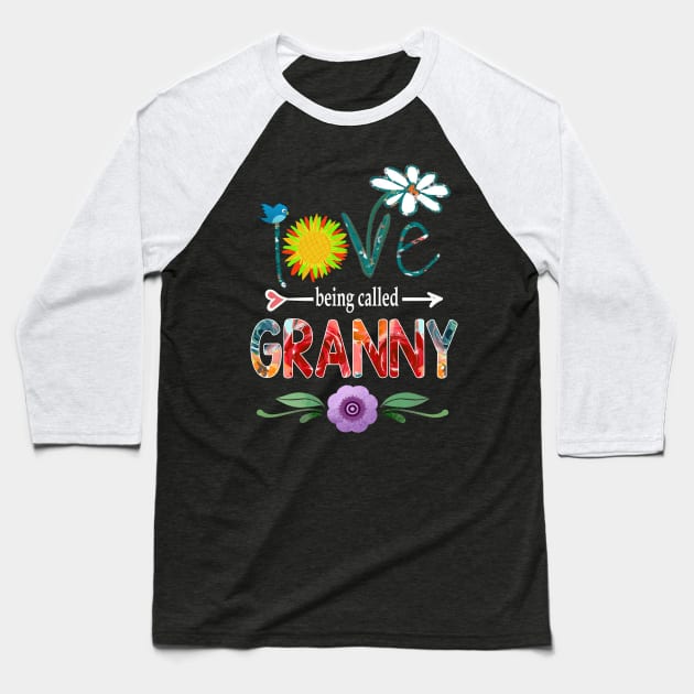 granny i love being called granny Baseball T-Shirt by Bagshaw Gravity